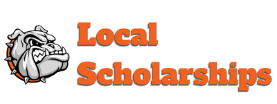 Williams Bay School Bulldog logo with the words "local scholarships"